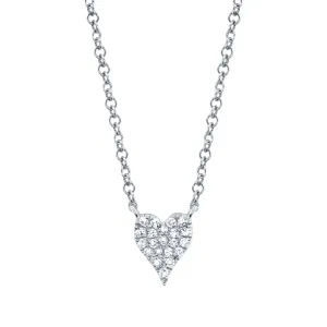 Shy Creation 'Amor' Diamond Pave Heart Necklace - Mini