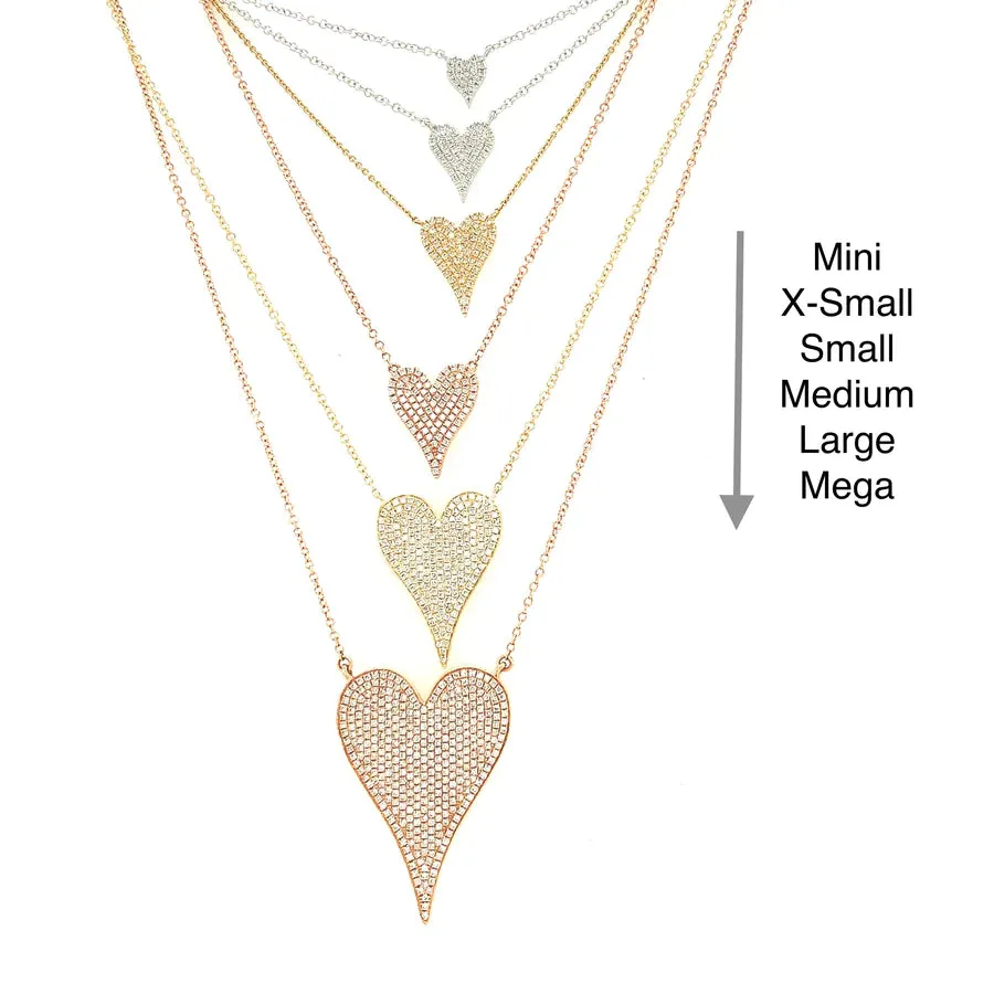 Shy Creation 'Amor' Diamond Pave Heart Necklace - Small