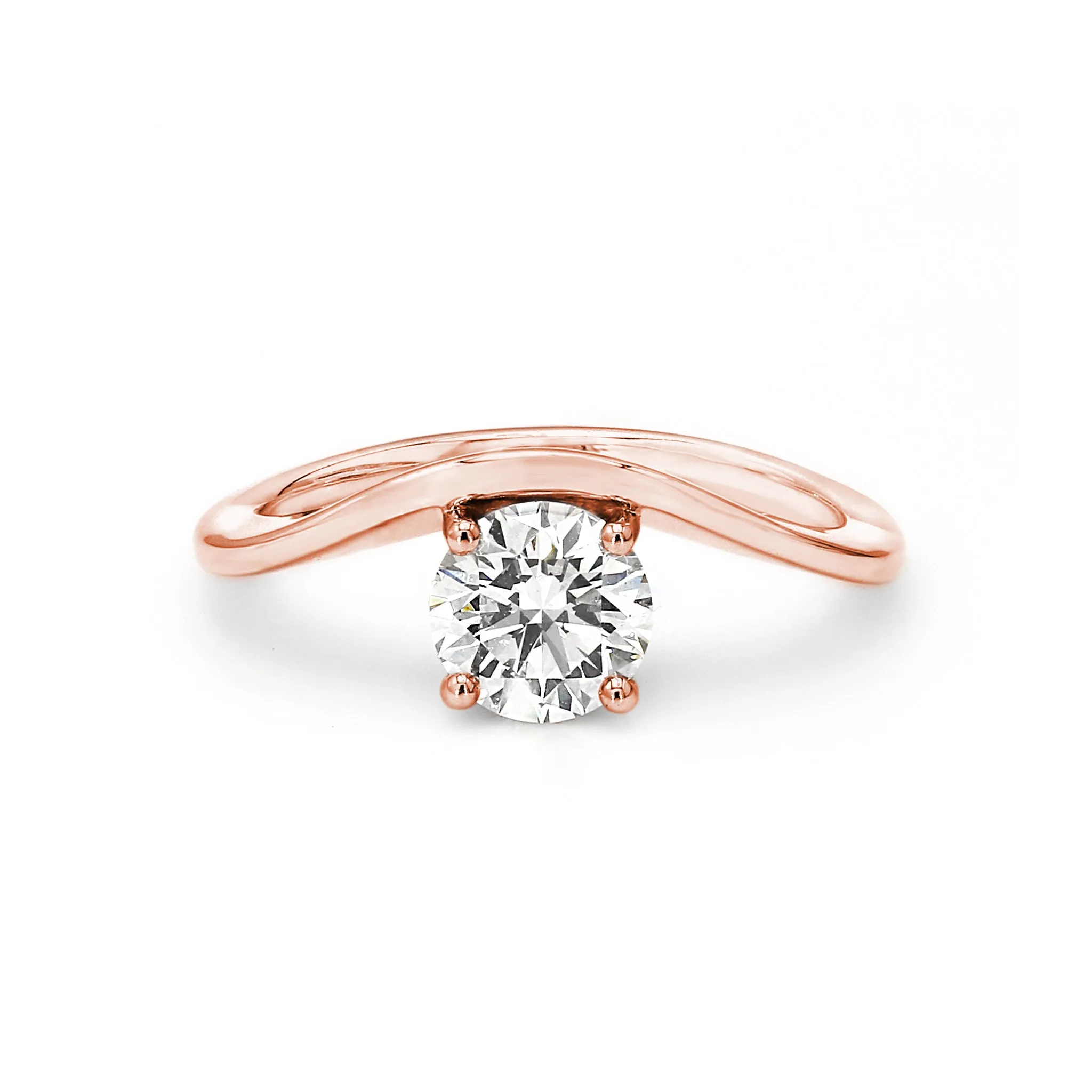 Silhouette Diamond Engagement Ring