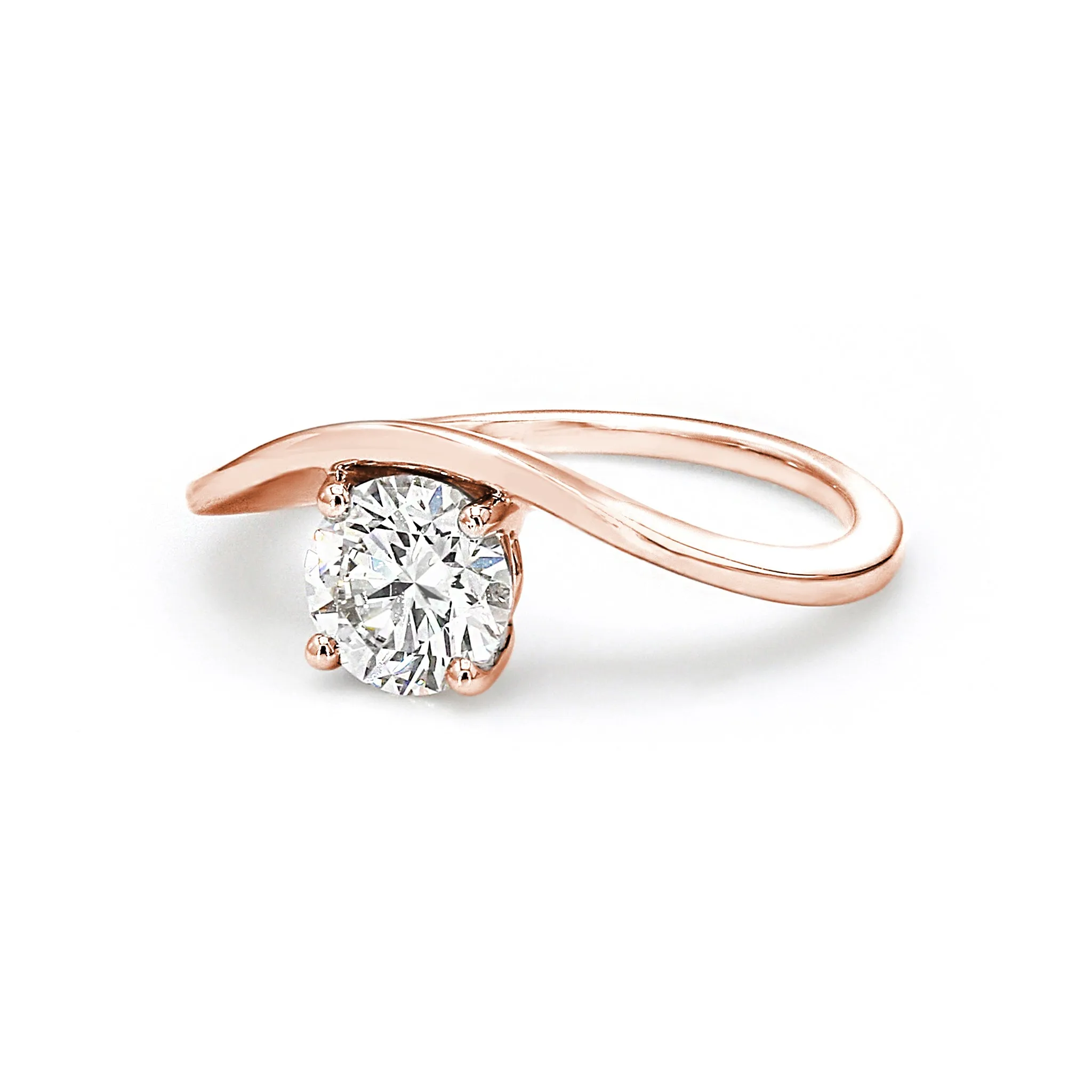 Silhouette Diamond Engagement Ring