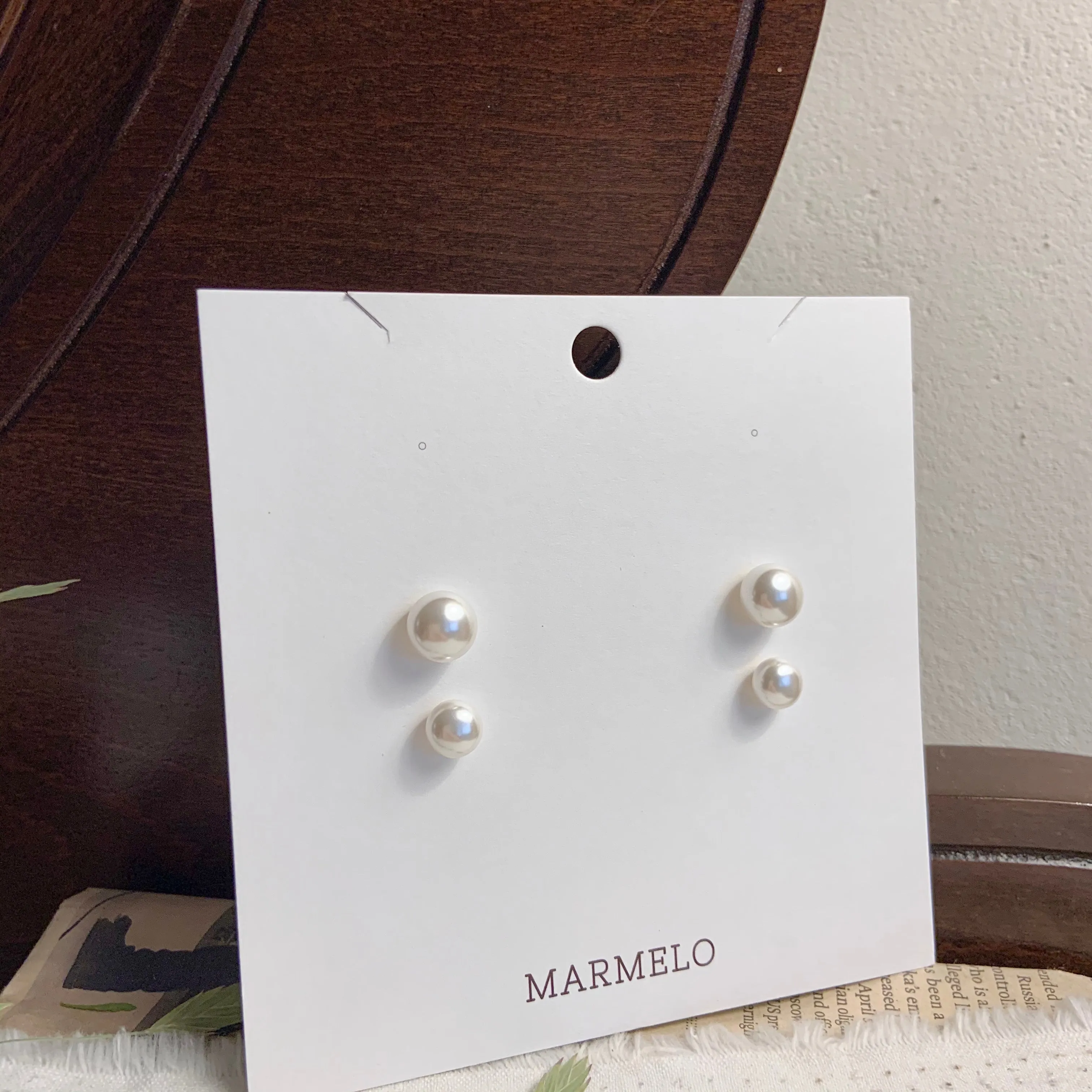 [Silver 925] Button Pearl Stud Earrings