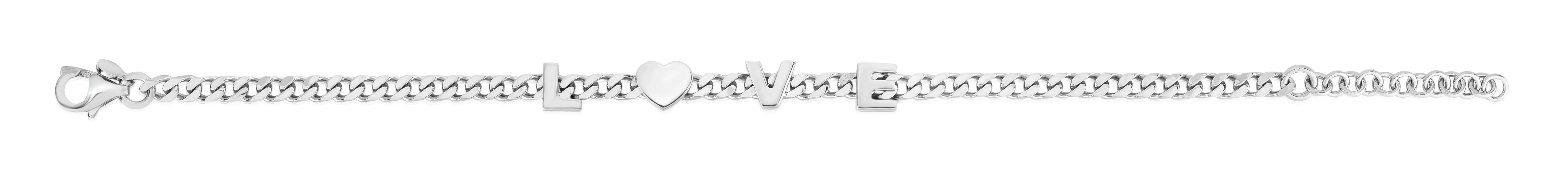 Silver Love Chain Bracelet