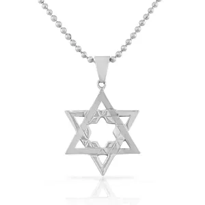 Silver Star of David Chain