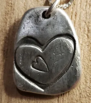 Simon & LuLu "I Carry Your Heart" Silver Necklace