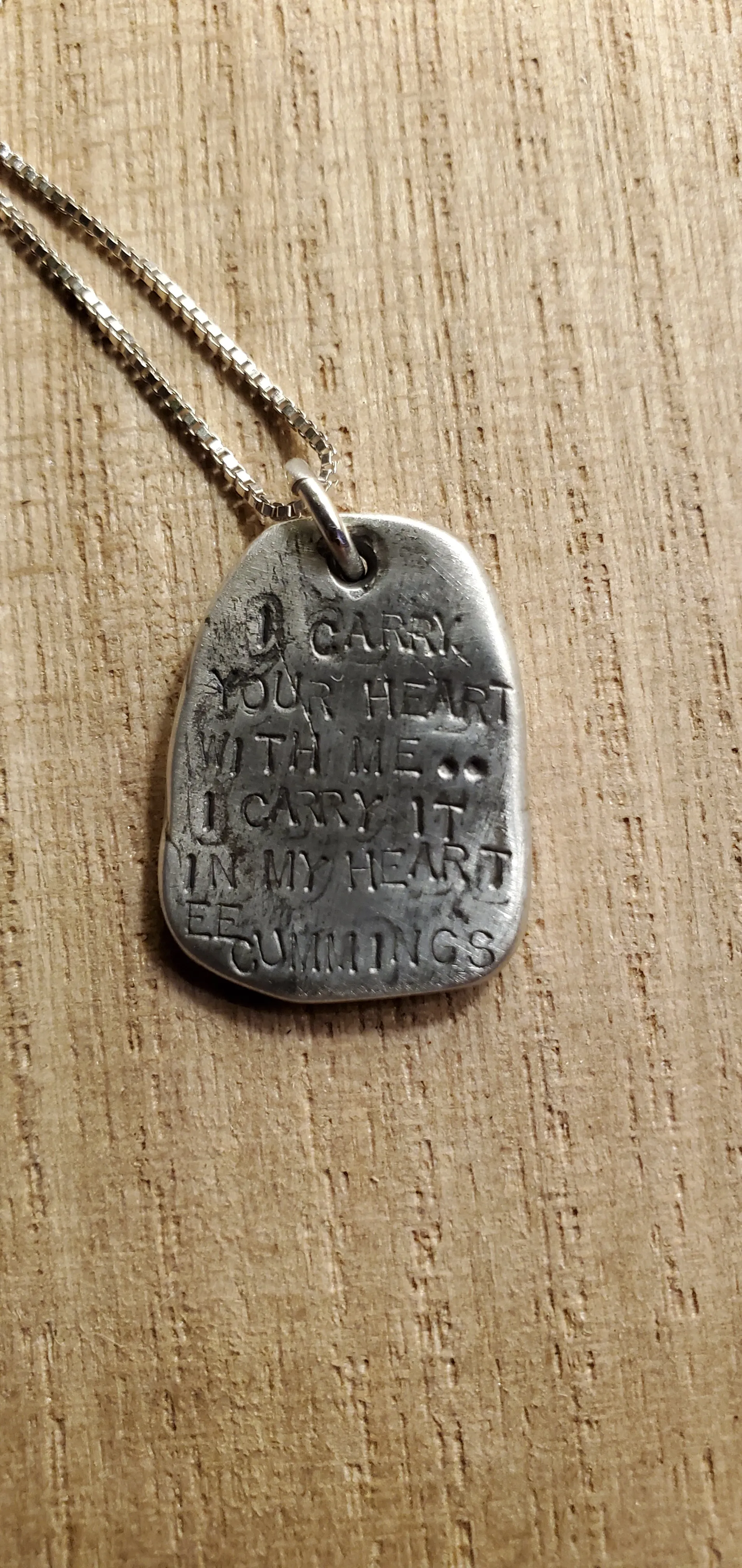 Simon & LuLu "I Carry Your Heart" Silver Necklace