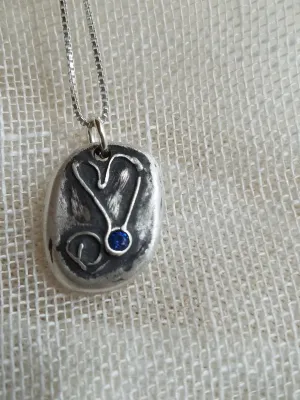 Simon & LuLu Sapphire Heart Necklace