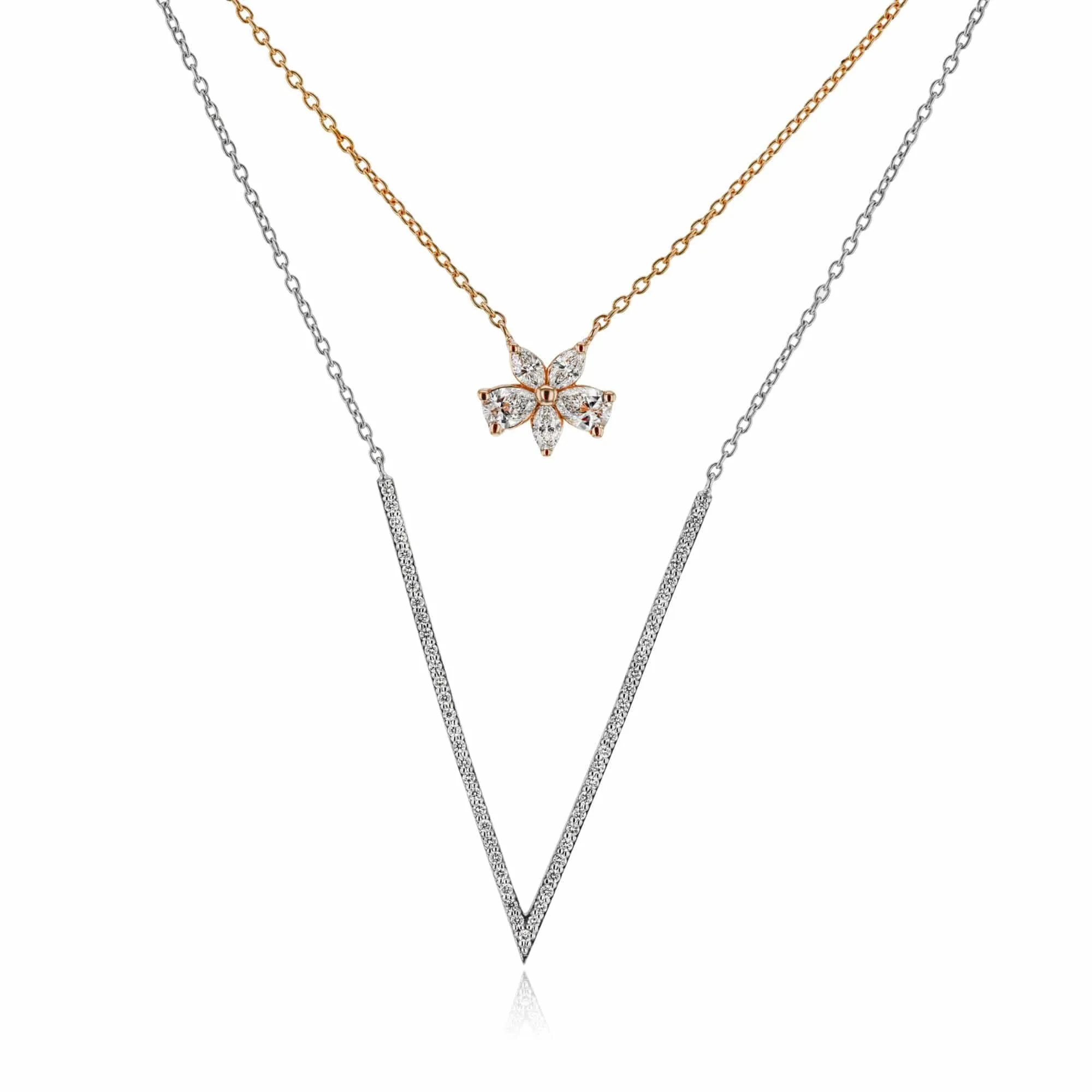Simon G Rose Gold and Diamond Necklace