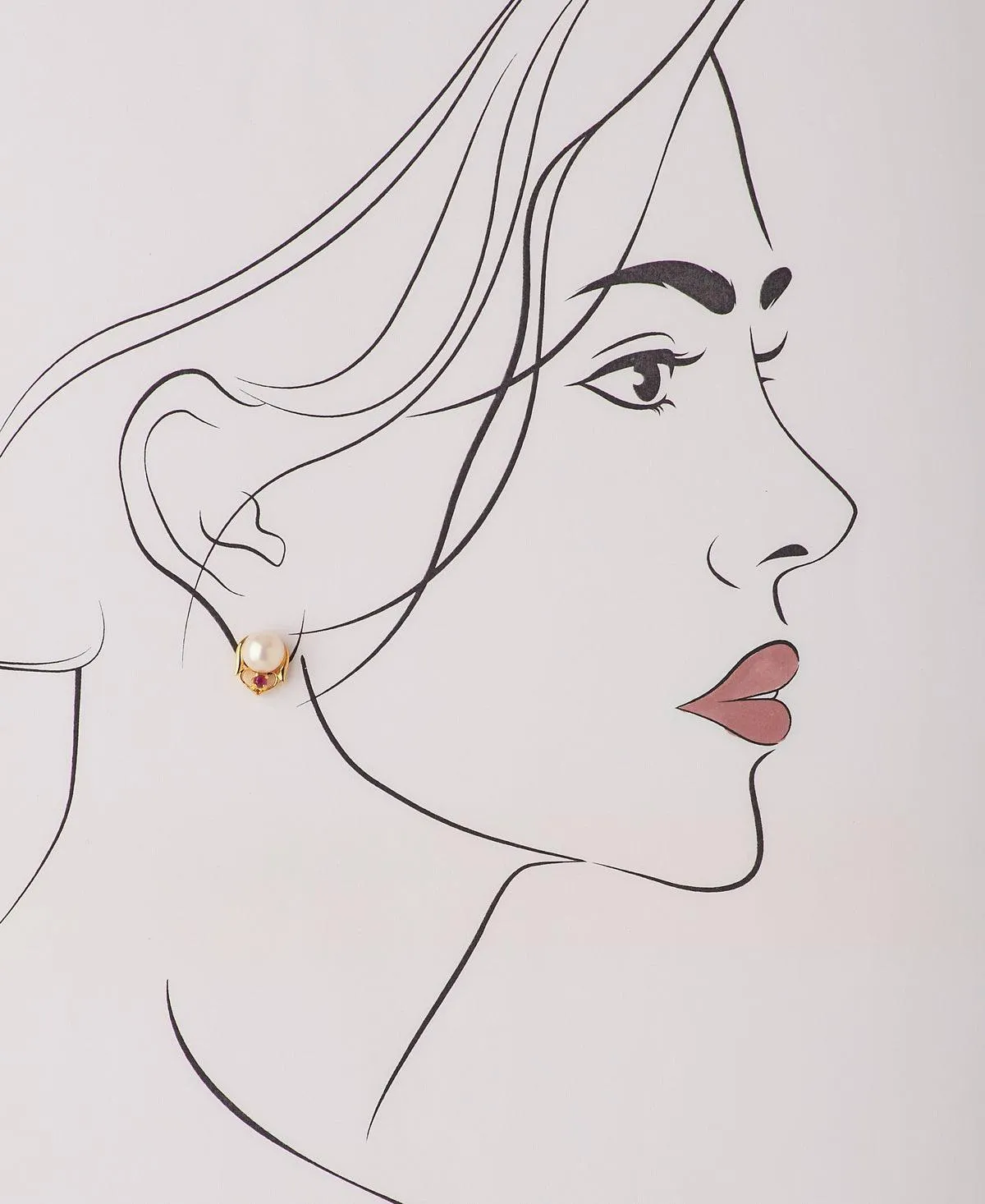 Simple Pearl Stud Earring