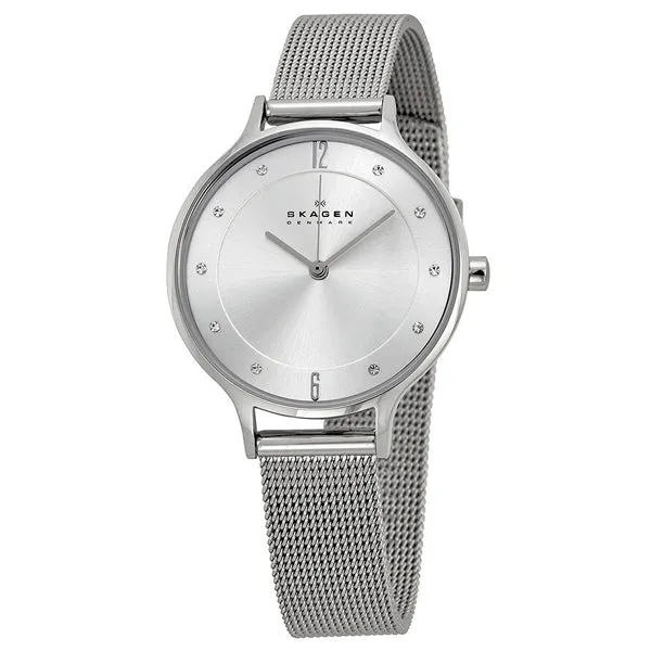 Skagen Anita Silver Mesh Bracelet Silver Dial Quartz Watch for Ladies - SKW2149