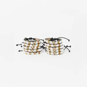 Skinny LOVE Bracelet Bundle - White/Gold