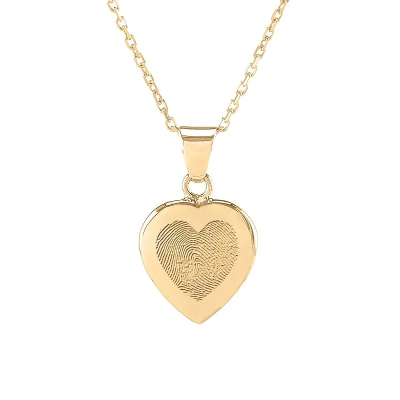Small Gold Heart Pendant Urn (10K)