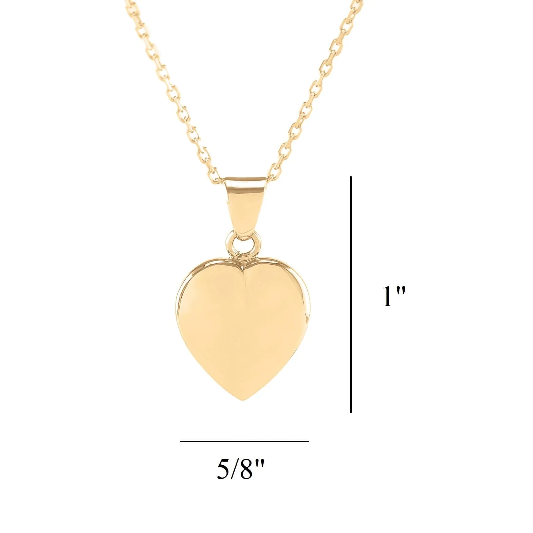 Small Gold Heart Pendant Urn (10K)