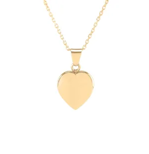 Small Gold Heart Pendant Urn (10K)
