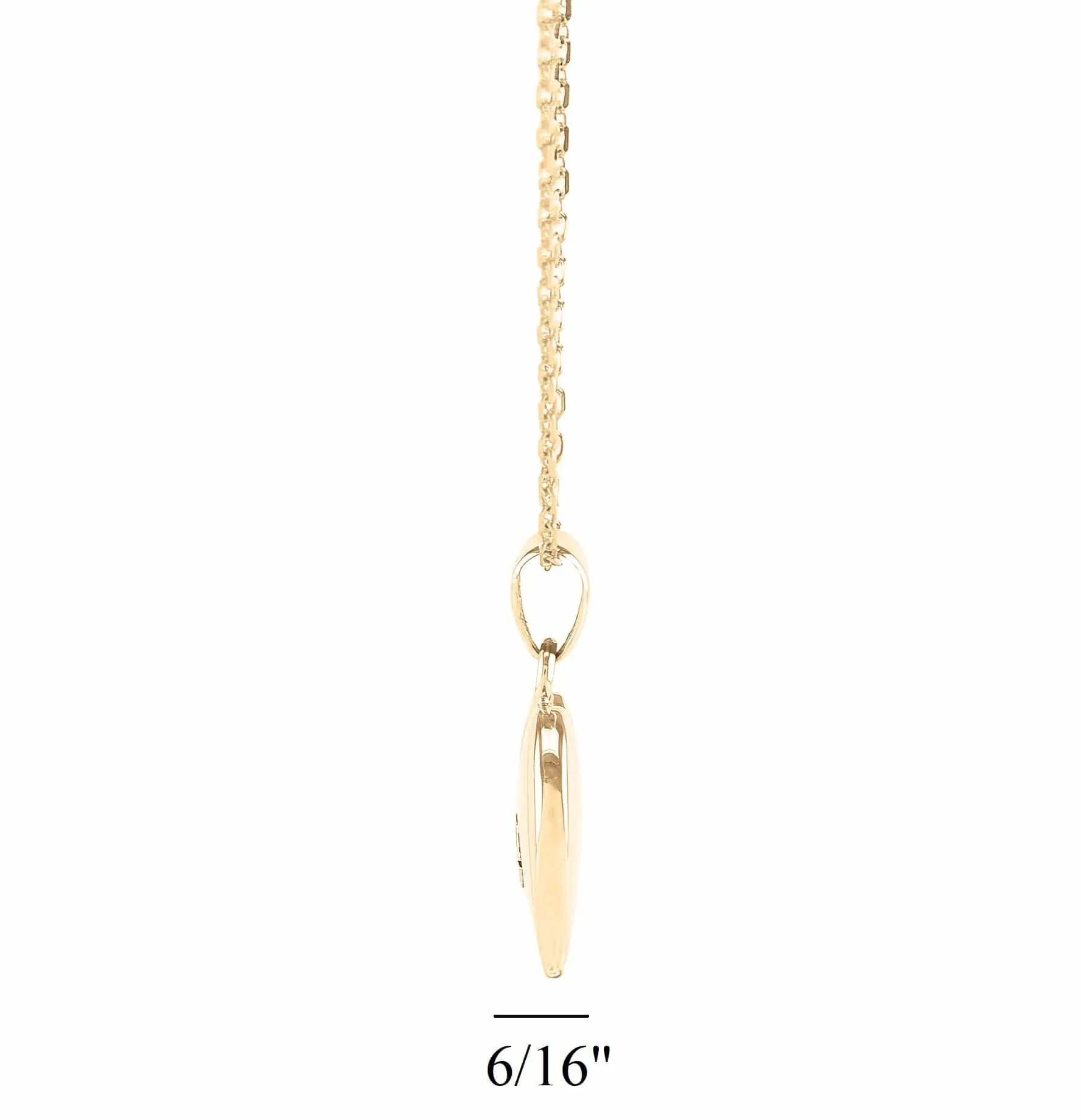 Small Gold Heart Pendant Urn (10K)