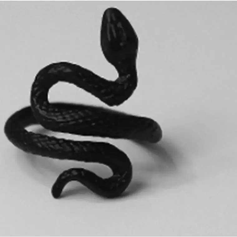 Snake Pattern Ring - Adjustable Electroplated Geometric Alloy Ring with Iconic Snake Design
