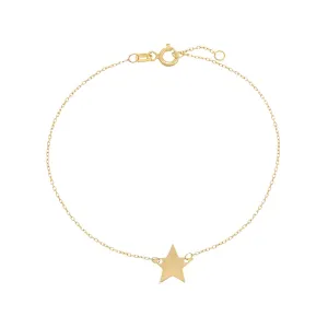 Solid Mini Star Bracelet 14K