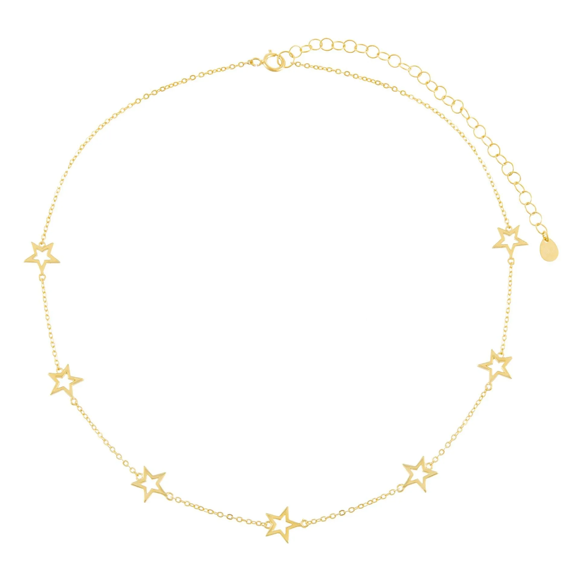 Solid Open Star Choker
