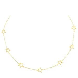 Solid Open Star Choker