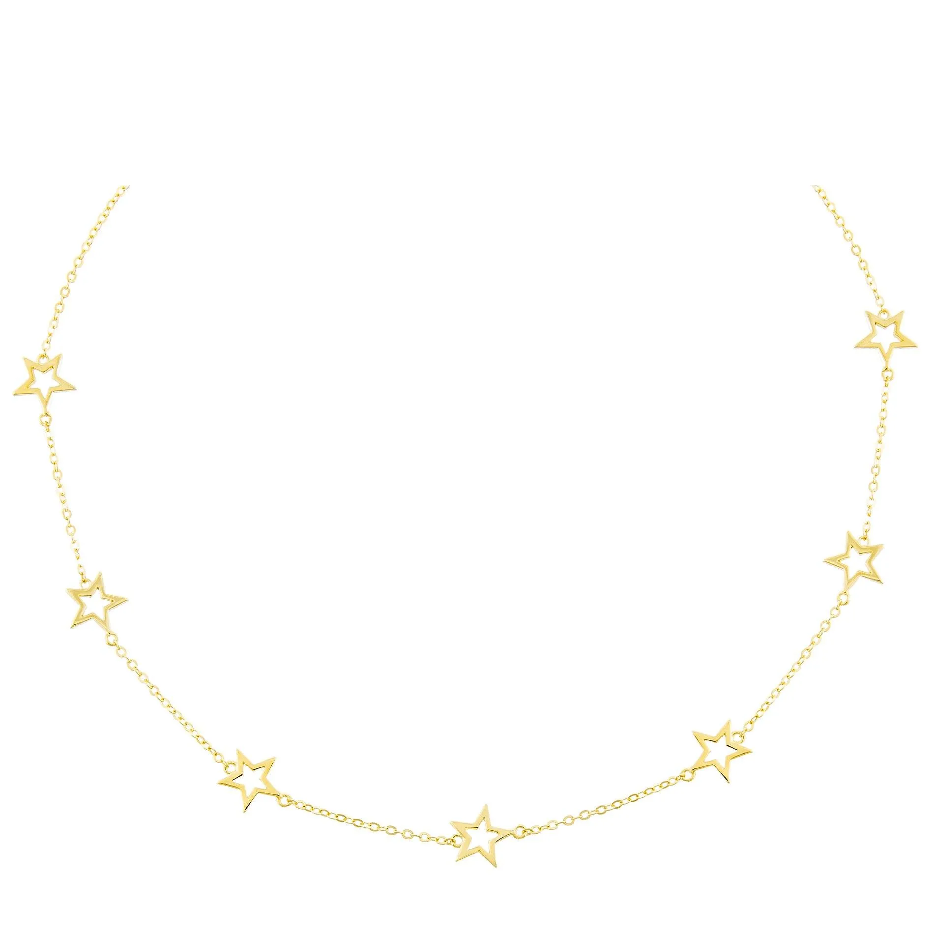 Solid Open Star Choker
