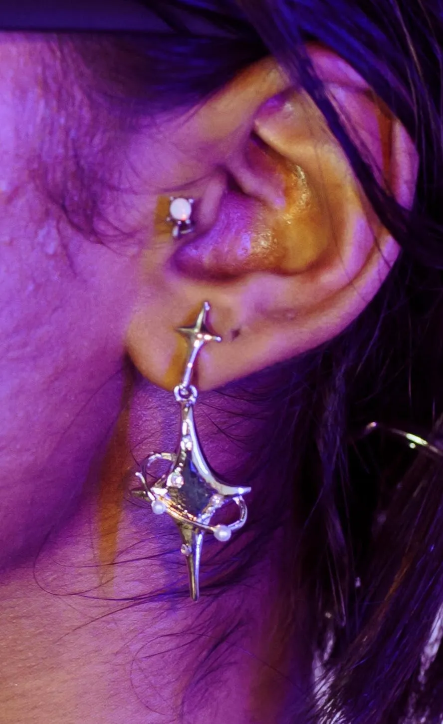 Sparkle & Pearl Dangle Earrings