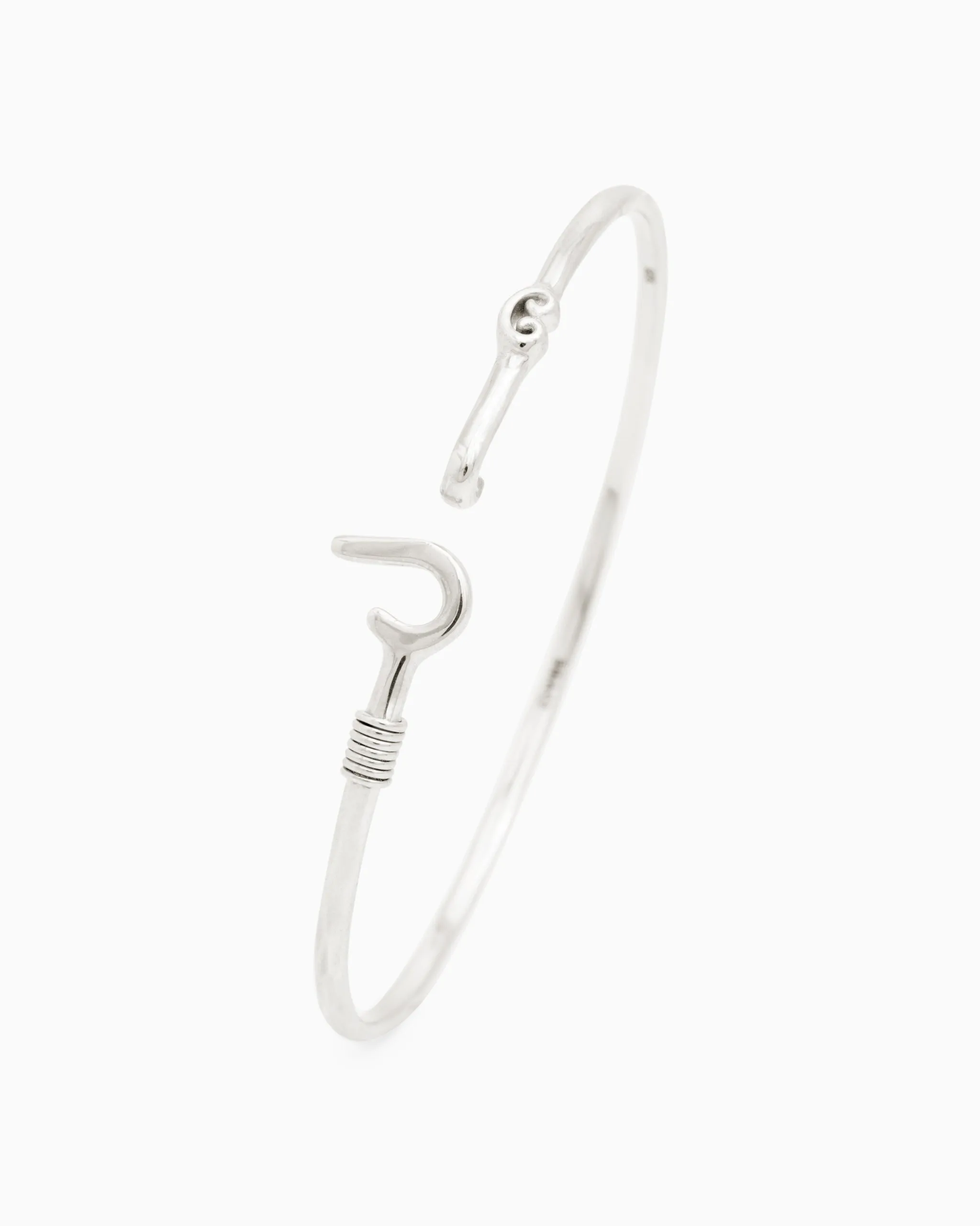 St. John Hook Bracelet with Open Petroglyph, 2mm