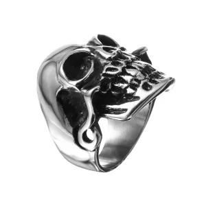 Stainless Steel Mens Skull Ring