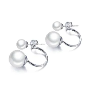 Stainless Steel Pearl Stud Earrings