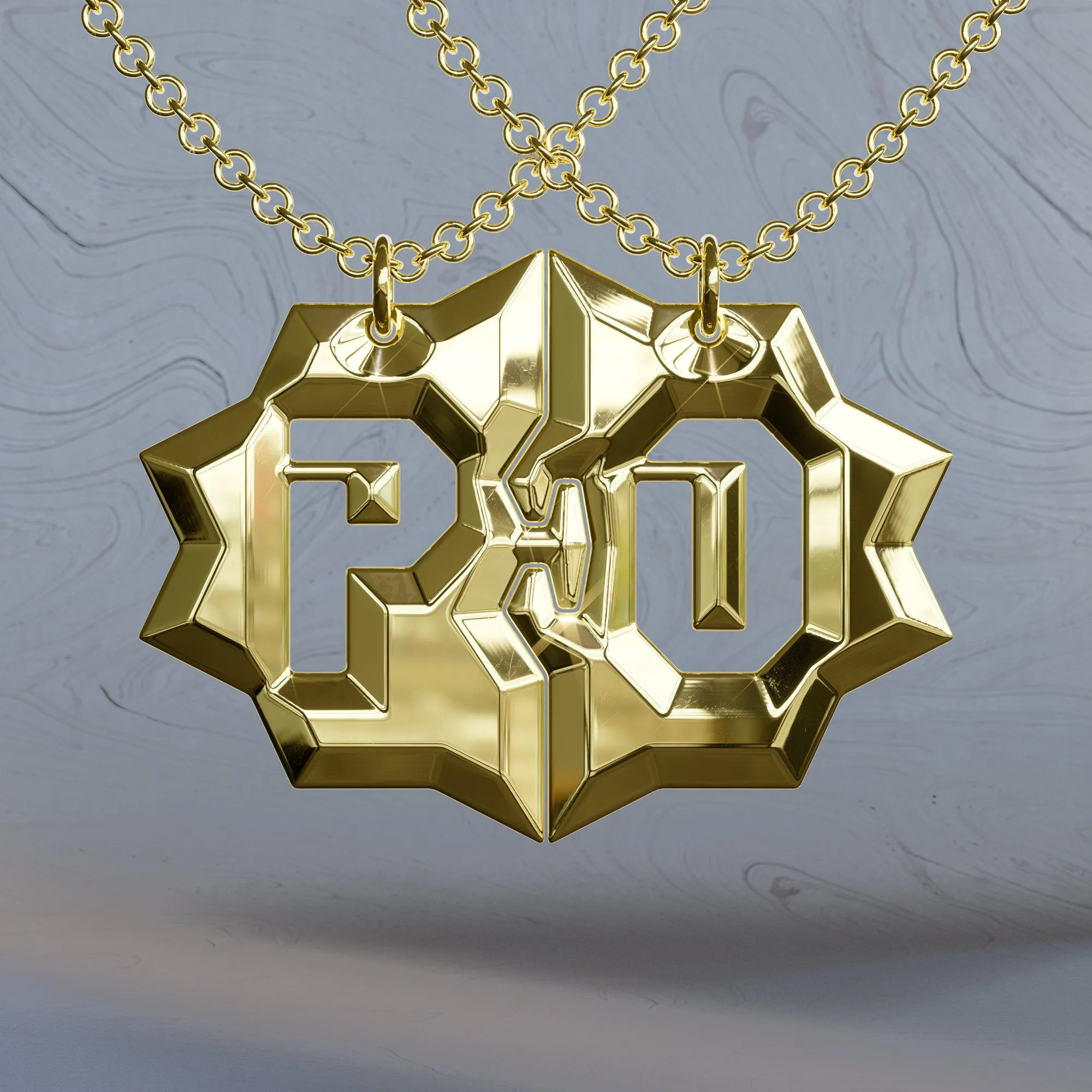 Star Badge Puzzle Initials