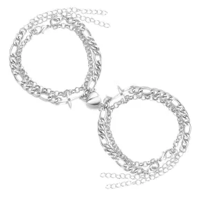 Star Heart Couple Magnet Bracelets