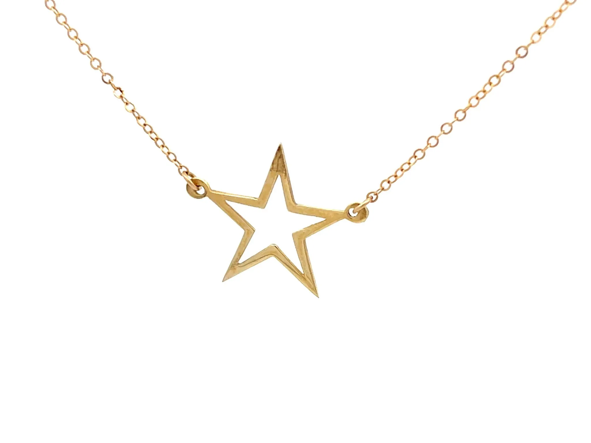 Star Necklace in 14k Yellow Gold