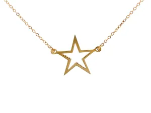 Star Necklace in 14k Yellow Gold