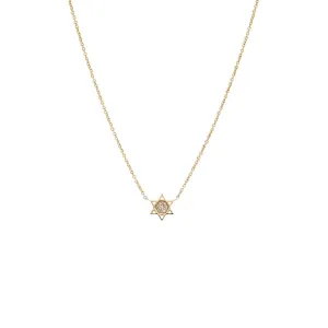 Star of David Necklace 14K