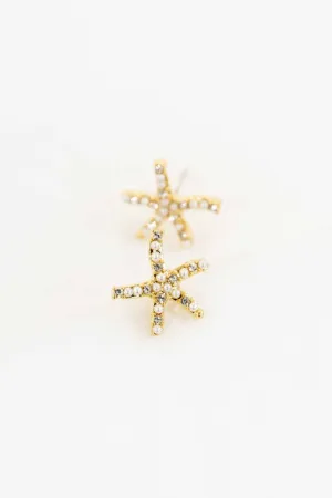 Starfish Stone and Pearl Earrings