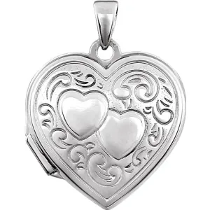 Sterling Silver Double Heart Locket