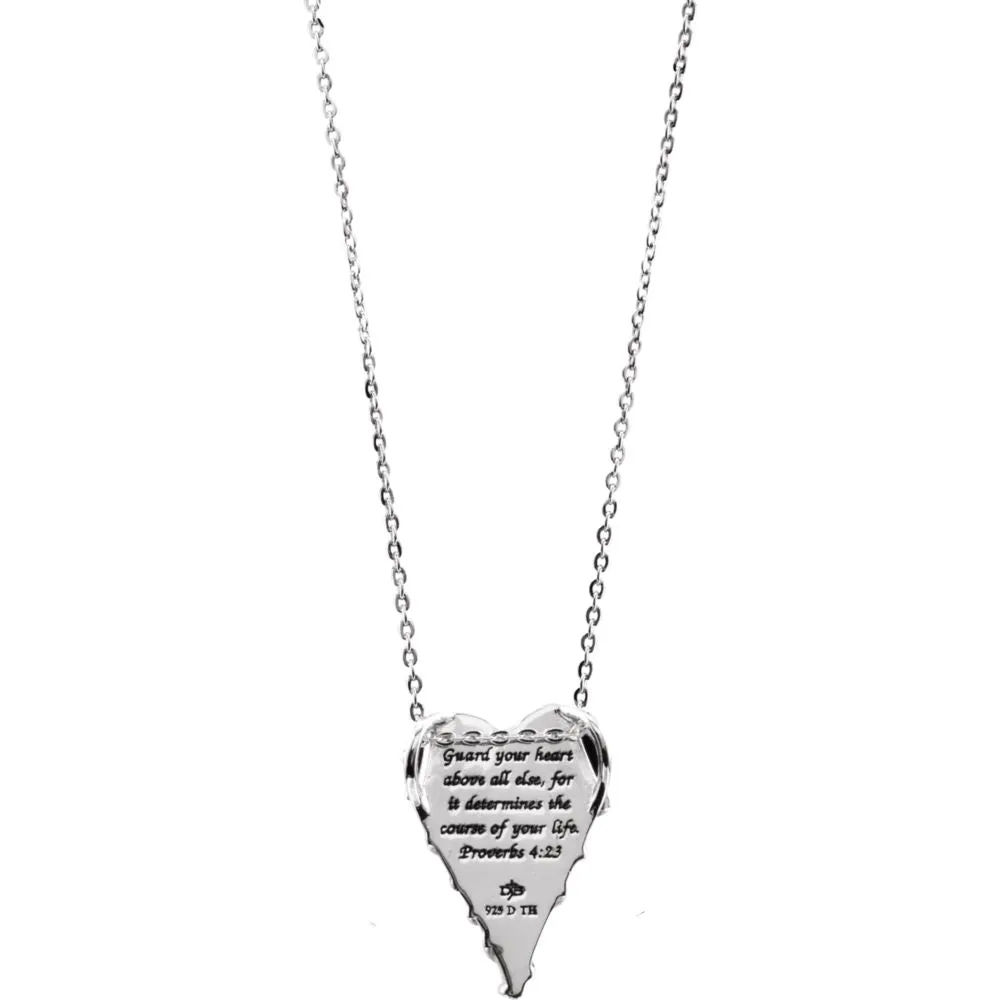 Sterling Silver Guard Your Heart Necklace