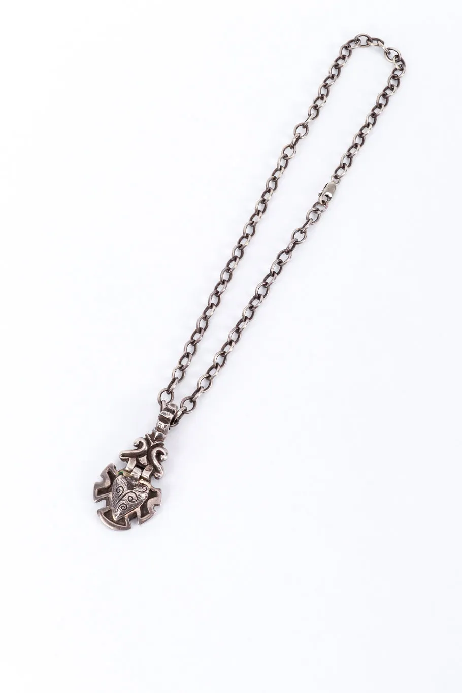 Sterling Silver Heart Locket Pendant Necklace
