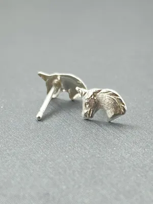 Sterling silver unicorn stud earrings, SKU# 764-5