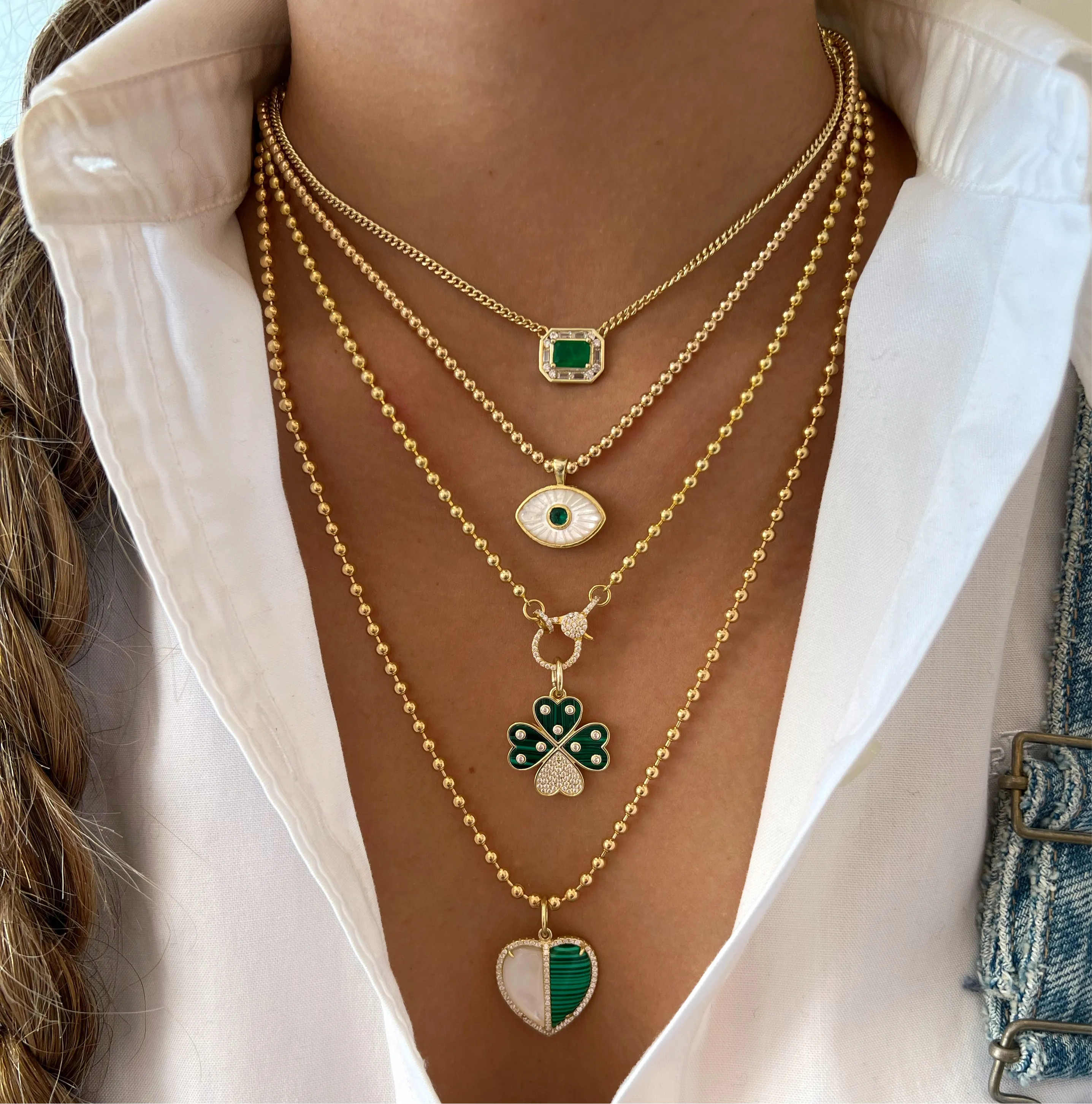 Stone Clover Charm