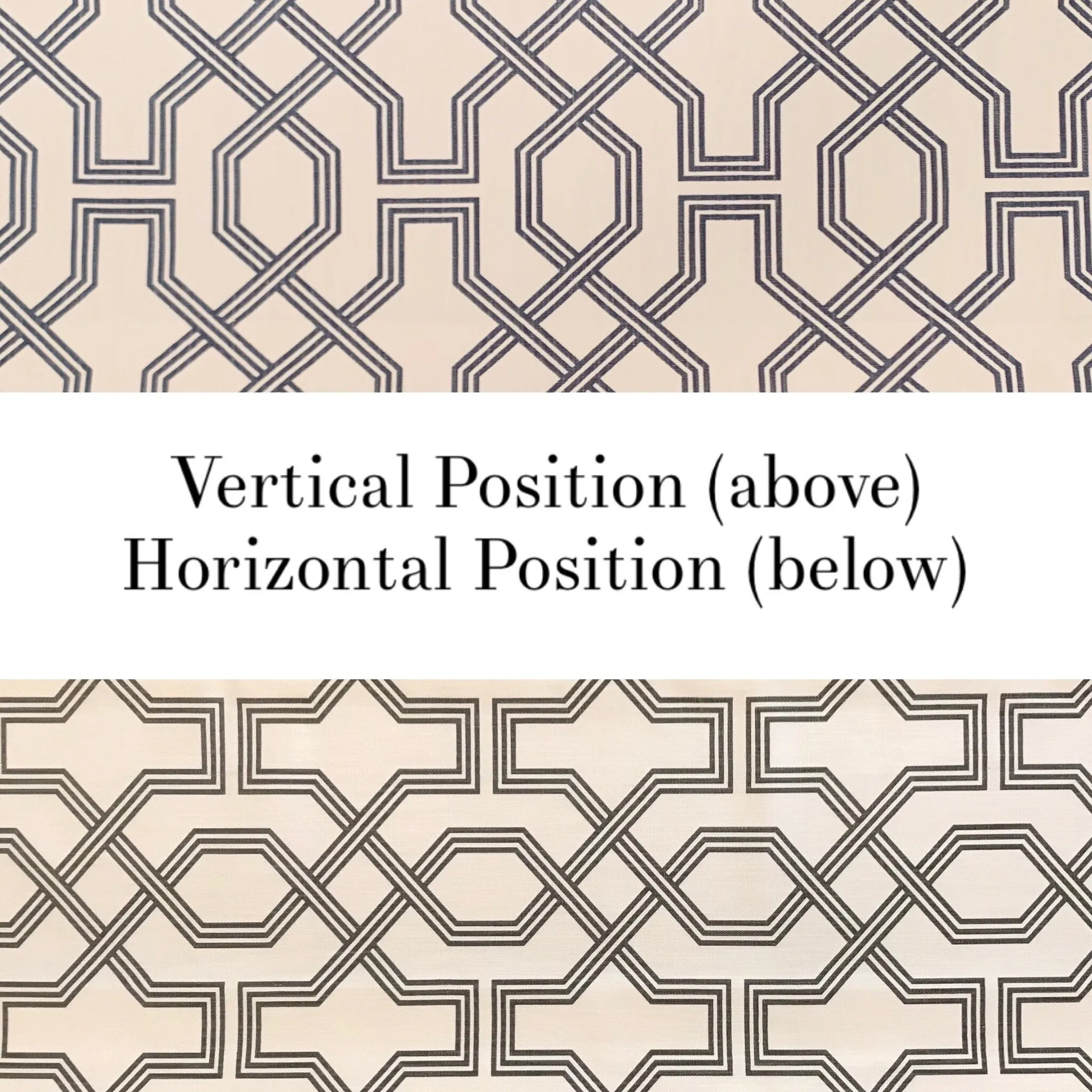Straight Modern Valance Custom Made in Ander Blue or Graphite Grey and White Geometric Print on Premium Cotton Linen, Fully Lined