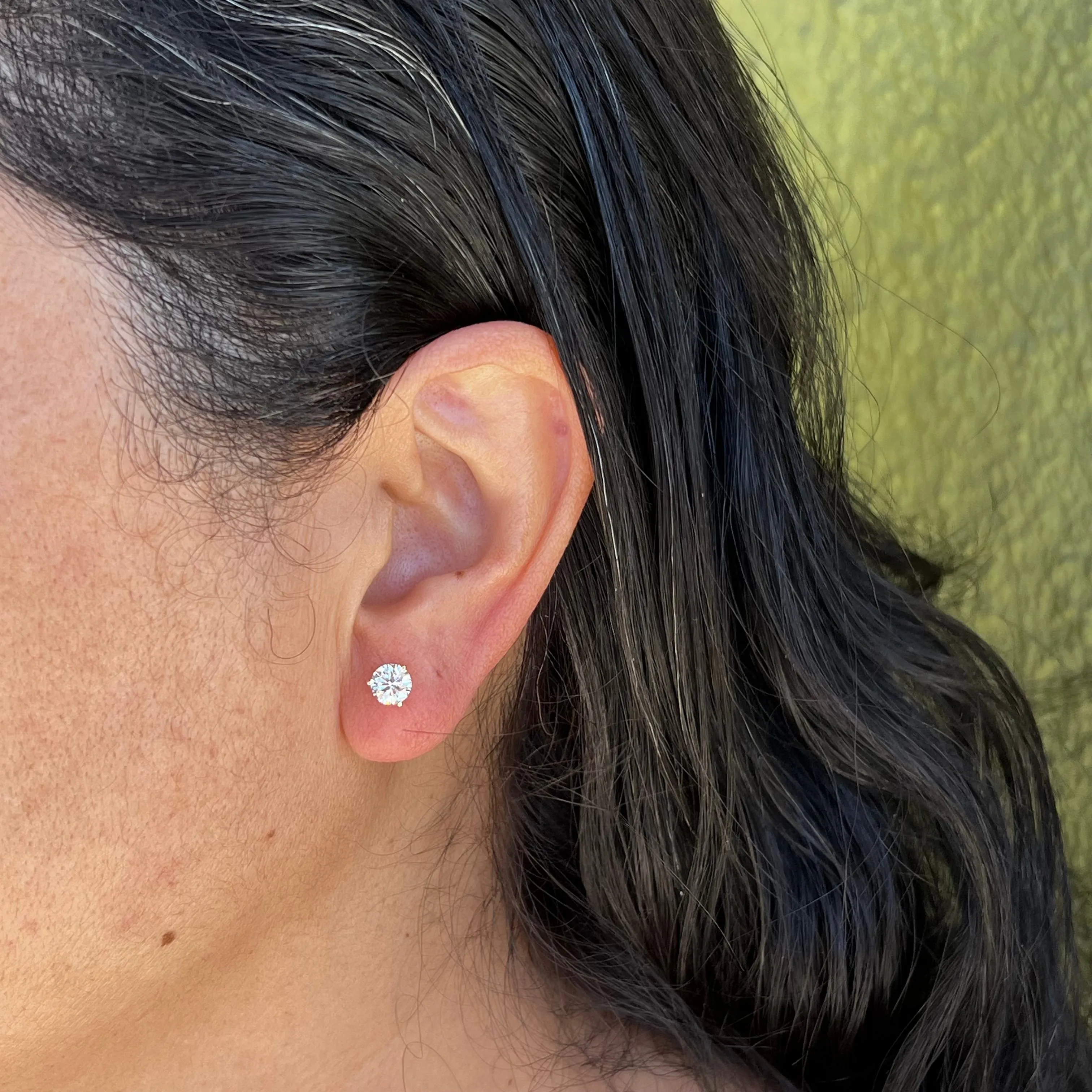 Stunning Lab Grown Diamond Stud Earrings 1.5 Carats Total Weight