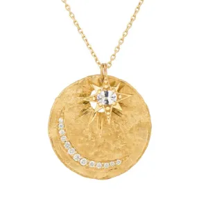 Sun and Moon Sapphire and Diamond Necklace