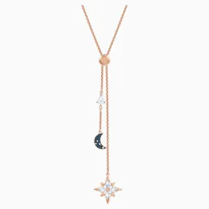 Swarovski,Symbolic Y Necklace,Multi-Colored, Rose-Gold Tone,One Size