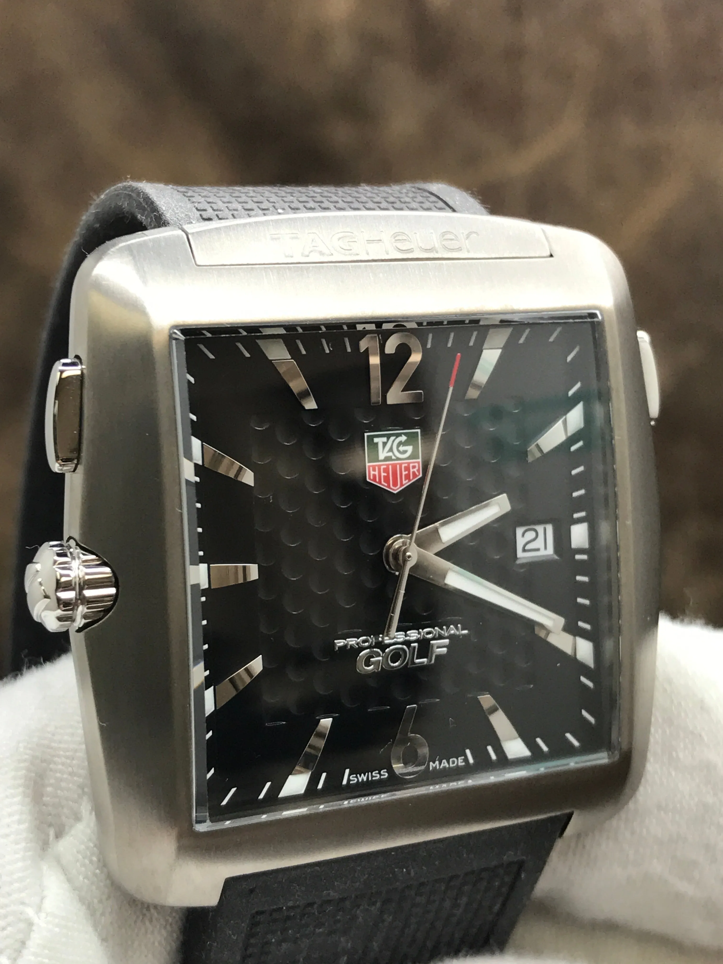TAG Heuer Professional Golf Tiger Woods Edition WAE1111-0 Black Dial Quartz Watch