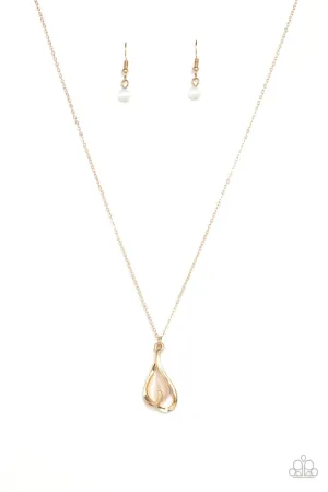 Tell Me a Love Story Gold Paparazzi Necklace
