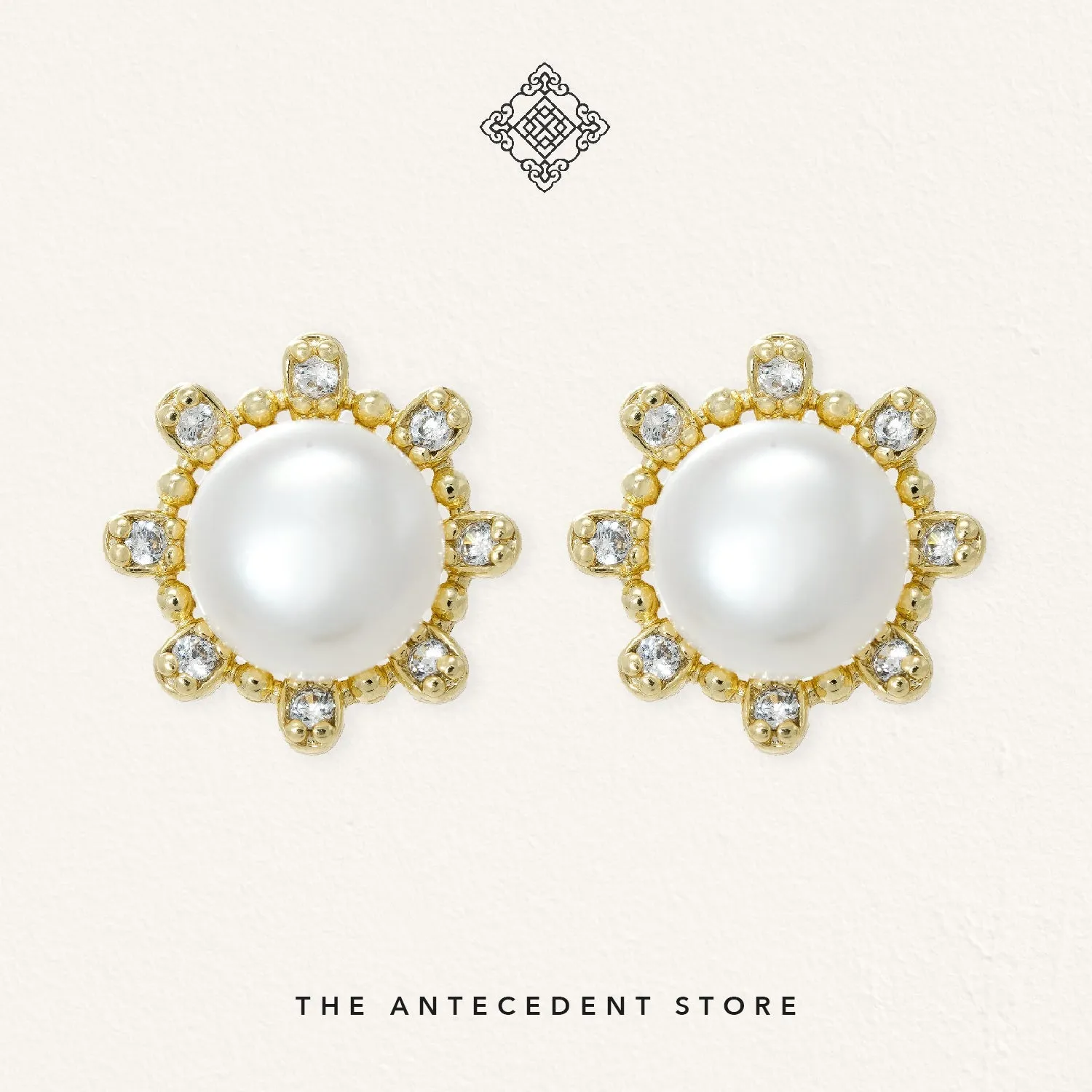 The Antecedent Store Freshwater Pearl Stud Earrings