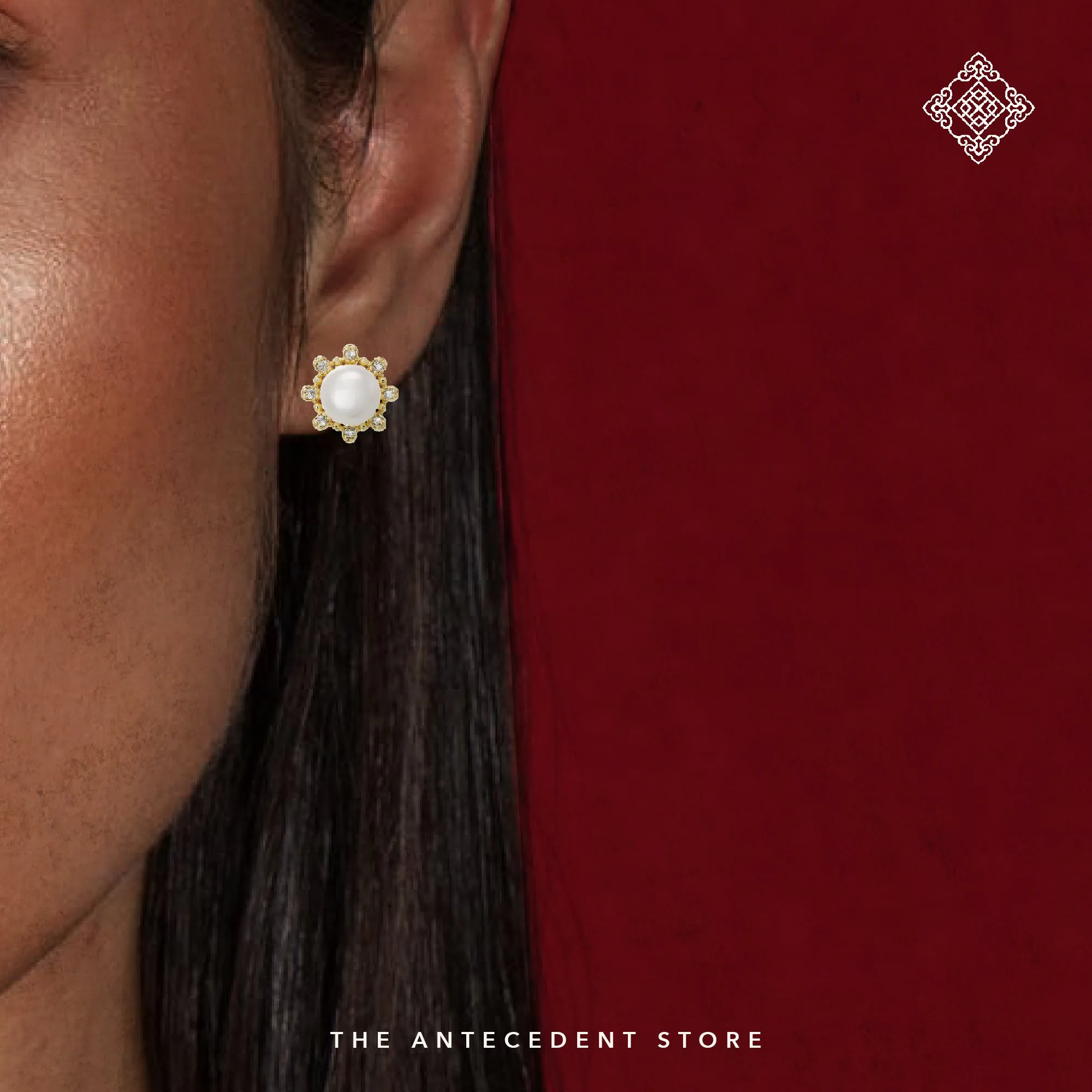 The Antecedent Store Freshwater Pearl Stud Earrings