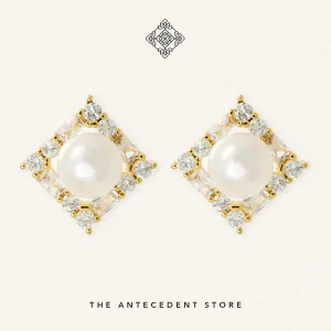 The Antecedent Store Pearl Stud Earrings
