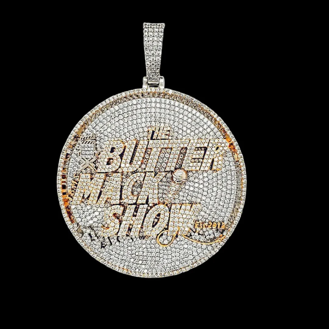 'The Butter Make Show' Two Tone Medallion Charm Pendant
