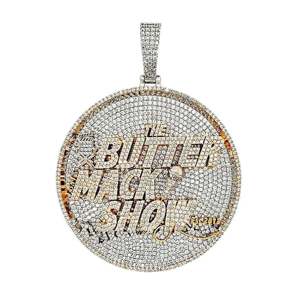 'The Butter Make Show' Two Tone Medallion Charm Pendant