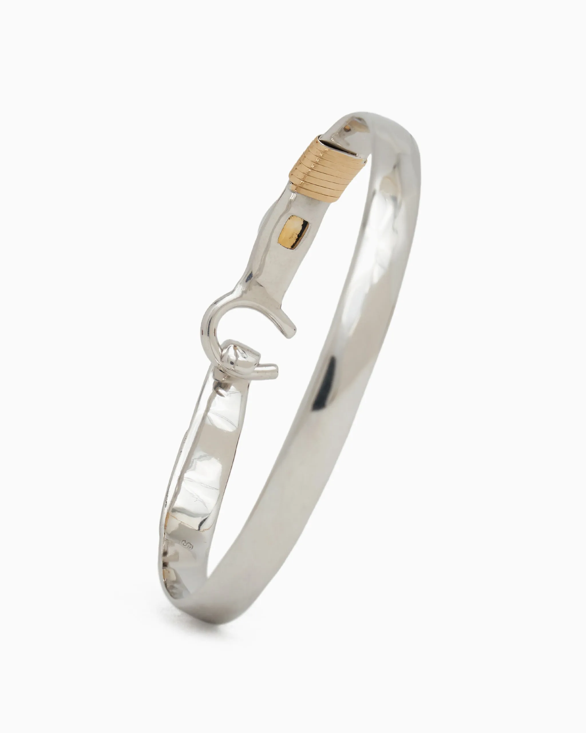 The Hook Bracelet with Stone, 6mm - Citrine